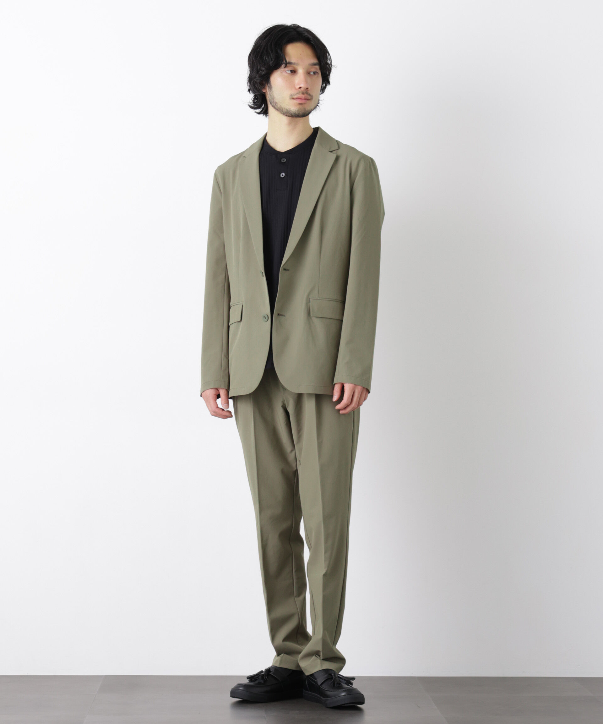 nano･universe「ライトウェイトストレッチ スラックス（セットアップ可）」|チノ|