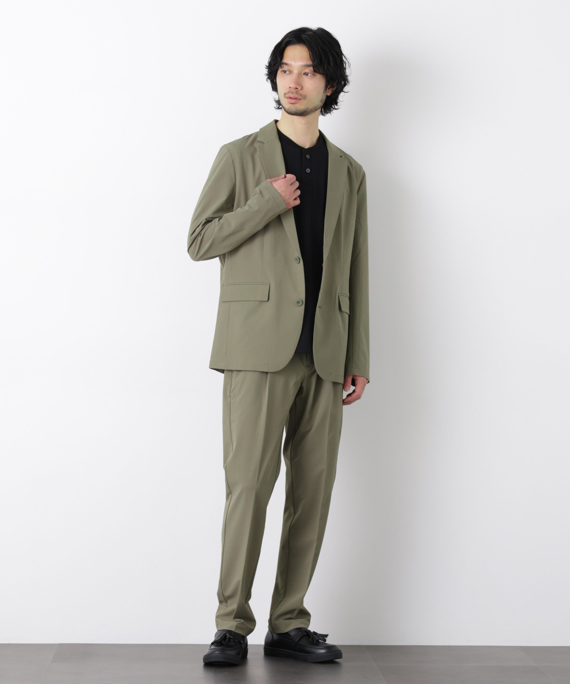 nano･universe「ライトウェイトストレッチ スラックス（セットアップ可）」|チノ|