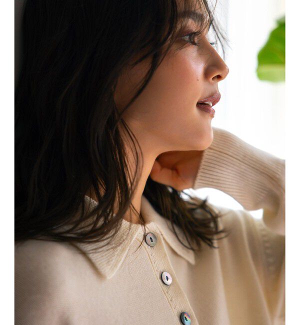 組曲「カシミヤブレンドバルキーポロ ニット」|ニット・セーター|