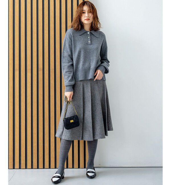 組曲「カシミヤブレンドバルキーポロ ニット」|ニット・セーター|