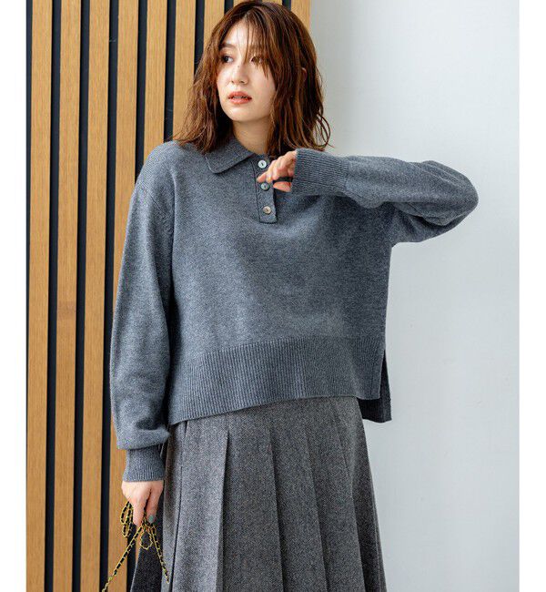組曲「カシミヤブレンドバルキーポロ ニット」|ニット・セーター|