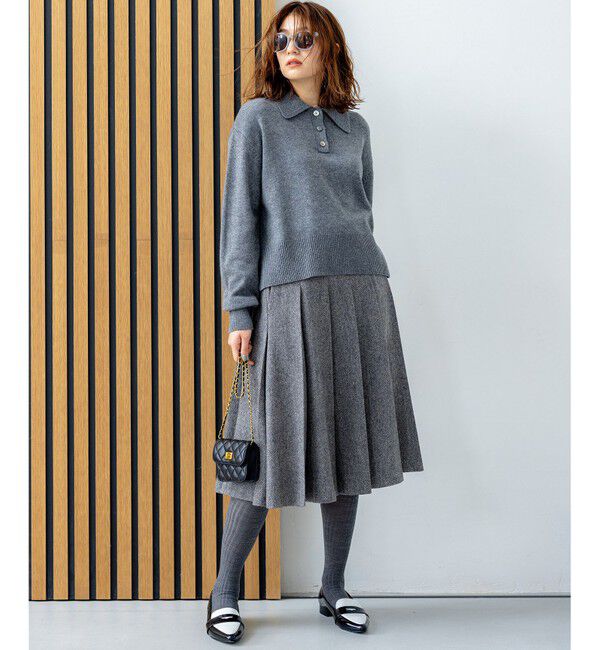 組曲「カシミヤブレンドバルキーポロ ニット」|ニット・セーター|