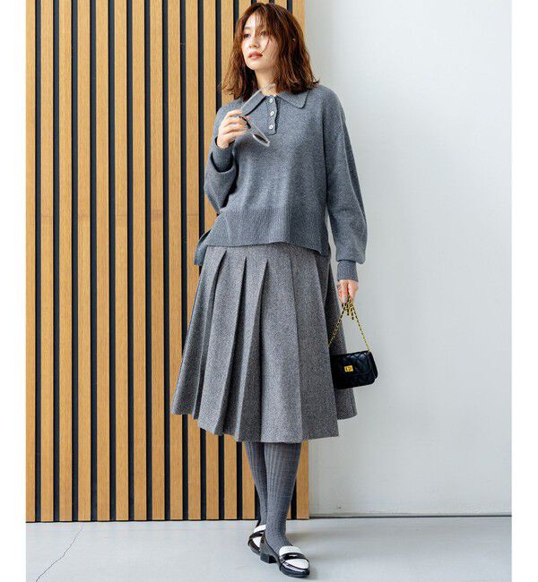 組曲「カシミヤブレンドバルキーポロ ニット」|ニット・セーター|