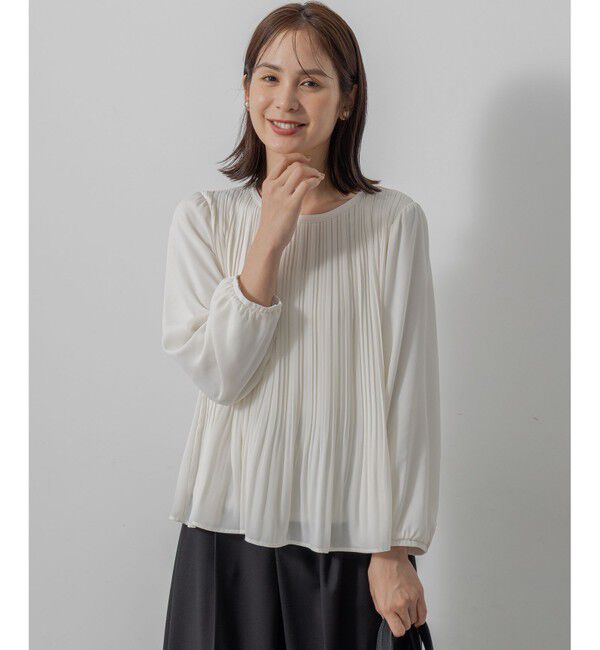 組曲「【WEB限定】ジョーゼットシフォンプリーツ ブラウス」|シャツ・ブラウス|