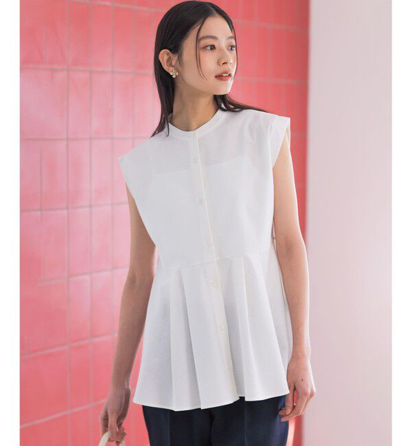 組曲「ツイルジャージーペプラム カットソー」|Tシャツ・カットソー|ホワイト系