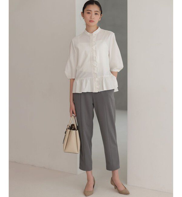 組曲「【WEB限定】ツイルジャージーフリル カットソー」|Tシャツ・カットソー|