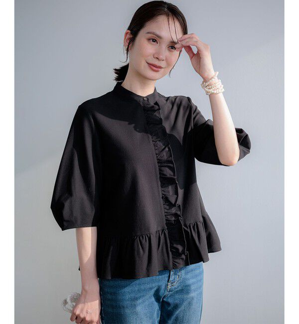 組曲「【WEB限定】ツイルジャージーフリル カットソー」|Tシャツ・カットソー|