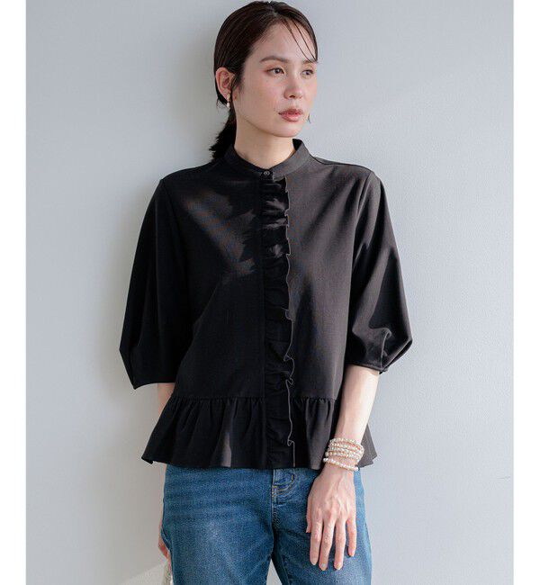 組曲「【WEB限定】ツイルジャージーフリル カットソー」|Tシャツ・カットソー|