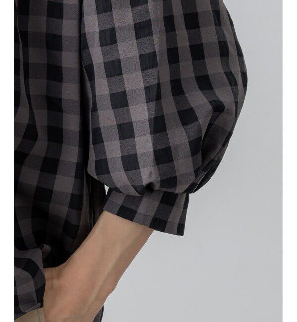 23区「【WEB&一部店舗限定】ブロックチェック フリル ブラウス」|シャツ・ブラウス|