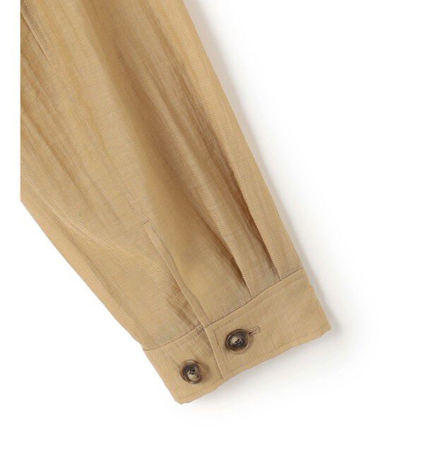 23区「【見上愛さん着用】リネンミックスシアースラブ ミリタリージャケット」|シャツ・ブラウス|