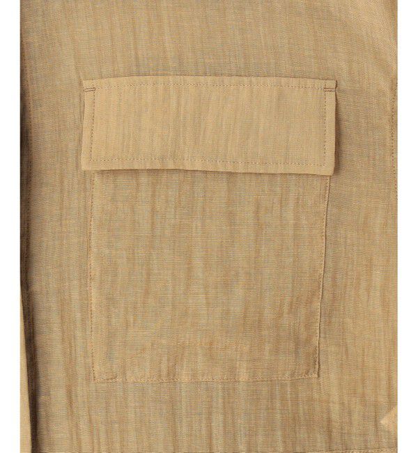 23区「【見上愛さん着用】リネンミックスシアースラブ ミリタリージャケット」|シャツ・ブラウス|