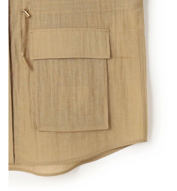 23区「【見上愛さん着用】リネンミックスシアースラブ ミリタリージャケット」|シャツ・ブラウス|