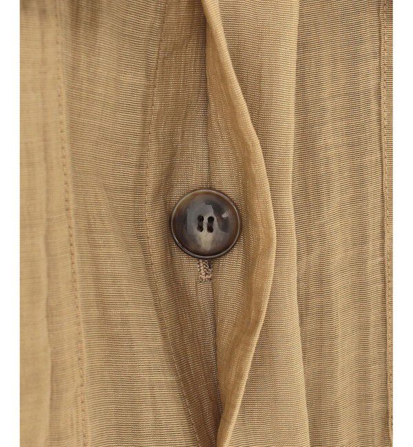 23区「【見上愛さん着用】リネンミックスシアースラブ ミリタリージャケット」|シャツ・ブラウス|