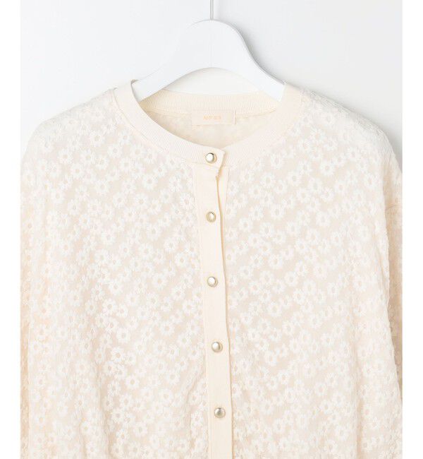 ANY SIS「レーシー ニット ブルゾン」|カーディガン|