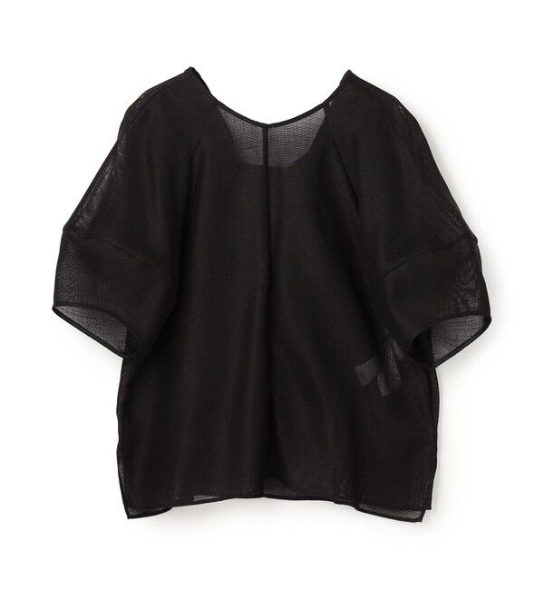 BEIGE,「LIATRIS / バックリボン ハーフスリーブブラウス」|シャツ・ブラウス|