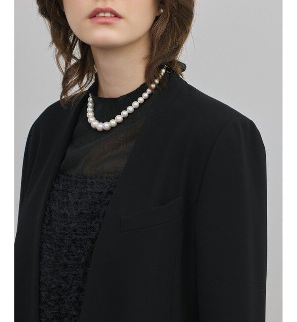 GRACE CONTINENTAL「トリアセノーカラージャケット」|ノーカラージャケット|