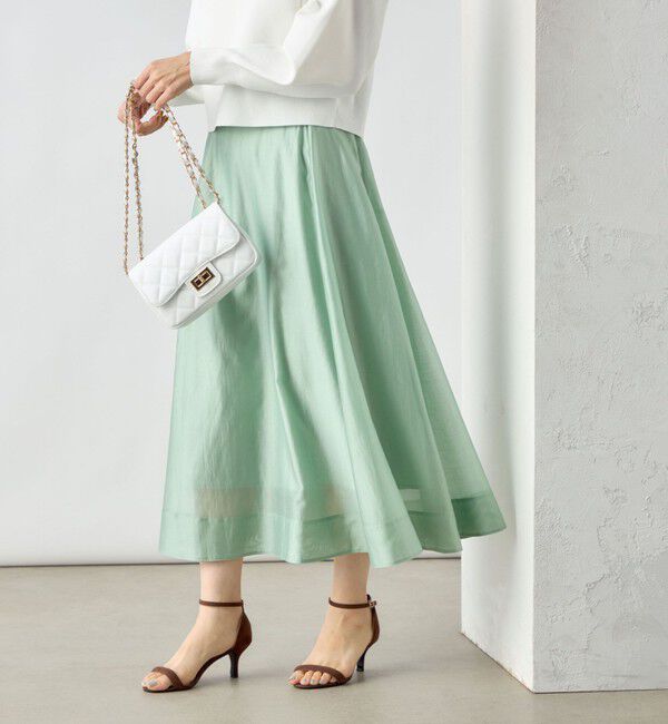 NOLLEY'S sophi「《セットアップ対応》シアーローンフレアスカート」|フレア|