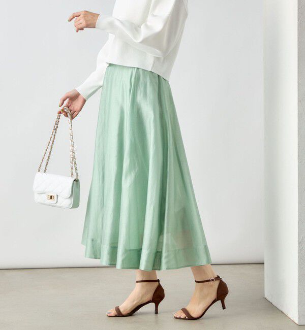 NOLLEY'S sophi「《セットアップ対応》シアーローンフレアスカート」|フレア|