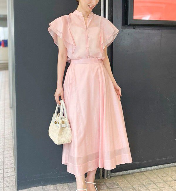 NOLLEY'S sophi「《セットアップ対応》シアーローンフレアスカート」|フレア|