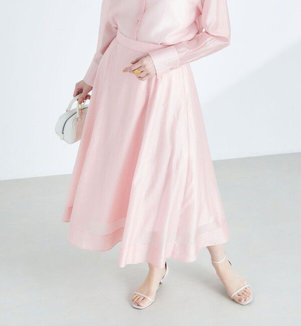 NOLLEY'S sophi「《セットアップ対応》シアーローンフレアスカート」|フレア|