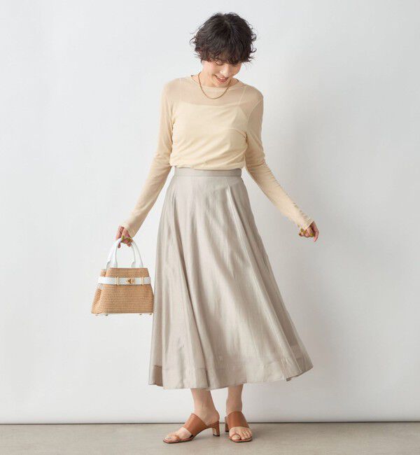 NOLLEY'S sophi「《セットアップ対応》シアーローンフレアスカート」|フレア|