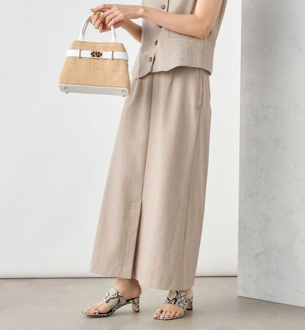NOLLEY'S sophi「《セットアップ対応》ウォッシャブル麻調合繊ロングスカート」|スカート|