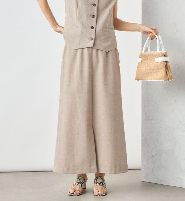 NOLLEY'S sophi「《セットアップ対応》ウォッシャブル麻調合繊ロングスカート」|スカート|