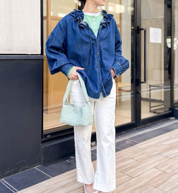 Rie Miller「【RM denim】スリットクロップドハイウエストデニム」|デニム|