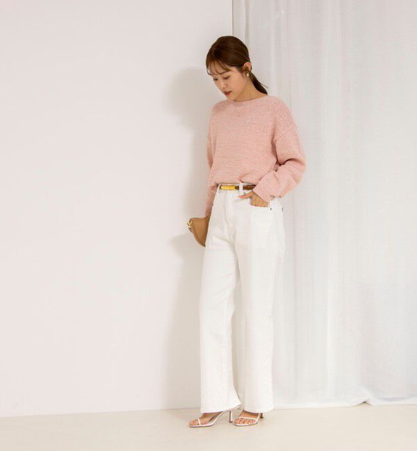 Rie Miller「【RM denim】スリットクロップドハイウエストデニム」|デニム|