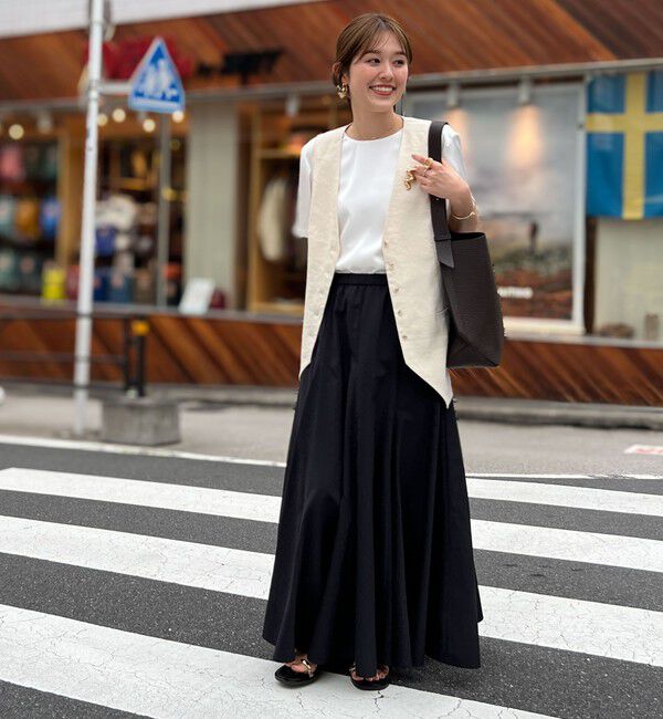 NOLLEY'S「【追加】【WEB＆一部店舗限定色あり】ウォッシャブルヴィンテージタフタマチ入りマキシスカート」|スカート|