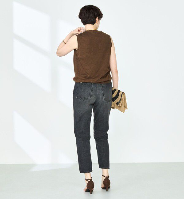 NOLLEY'S「《アンサンブル対応》《手洗い可能》フレンチリネンノースリーブプルオーバーニット」|ニット・セーター|