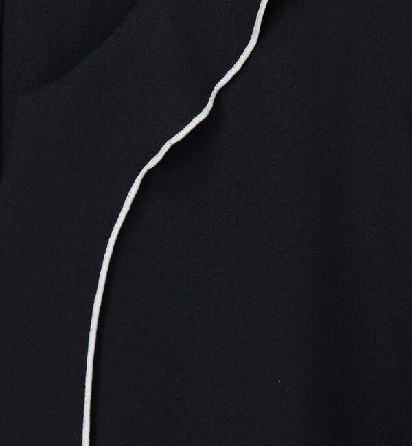 NOLLEY'S「ストレッチジョーゼット配色フリルブラウス」|シャツ・ブラウス|