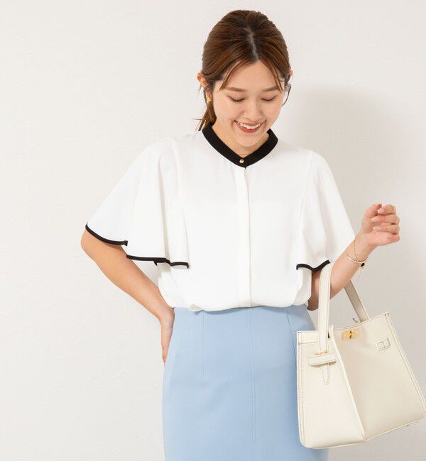 NOLLEY'S sophi「バックサテンフレアスリーブブラウス」|シャツ・ブラウス|