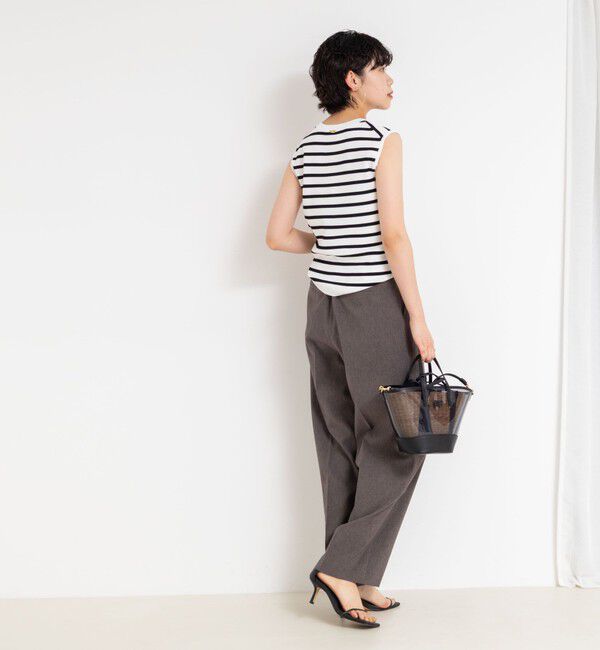 NOLLEY'S sophi「《アンサンブル対応/手洗い可能》マルチファンクション総針ノースリーブプルオーバーニット」|ニット・セーター|