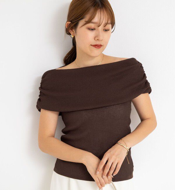 NOLLEY'S sophi「◇【WEB限定カラーあり】《手洗い可能》シアーオフショルプルオーバーニット」|ニット・セーター|