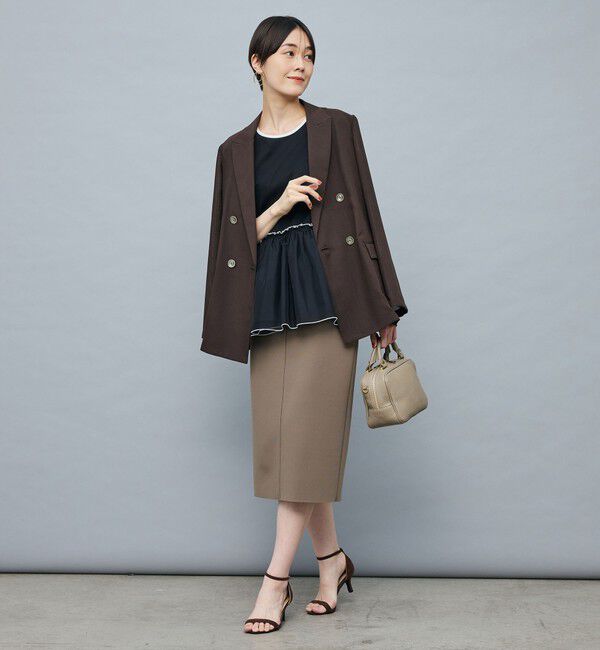 NOLLEY'S sophi「ウォッシャブルボイルシアーダブルジャケット」|テーラードジャケット|