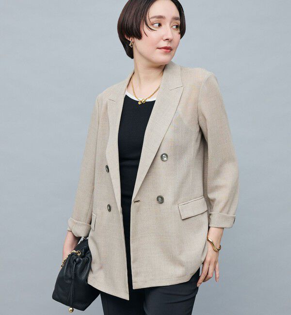 NOLLEY'S sophi「ウォッシャブルボイルシアーダブルジャケット」|テーラードジャケット|