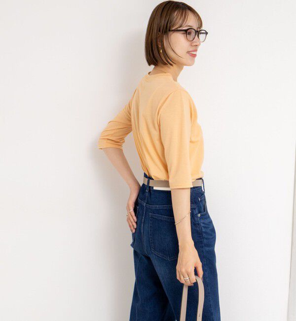 NOLLEY'S「綿ナイロンシアー6分袖プルオーバーカットソー」|Tシャツ・カットソー|