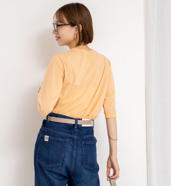 NOLLEY'S「綿ナイロンシアー6分袖プルオーバーカットソー」|Tシャツ・カットソー|