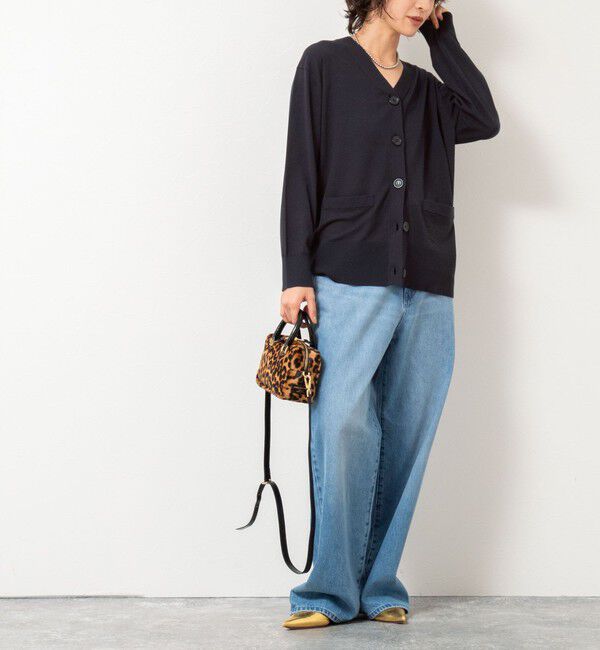 Rie Miller「《手洗い可能》《セットアップ対応》BIGシルエットVネックカーディガン」|カーディガン|