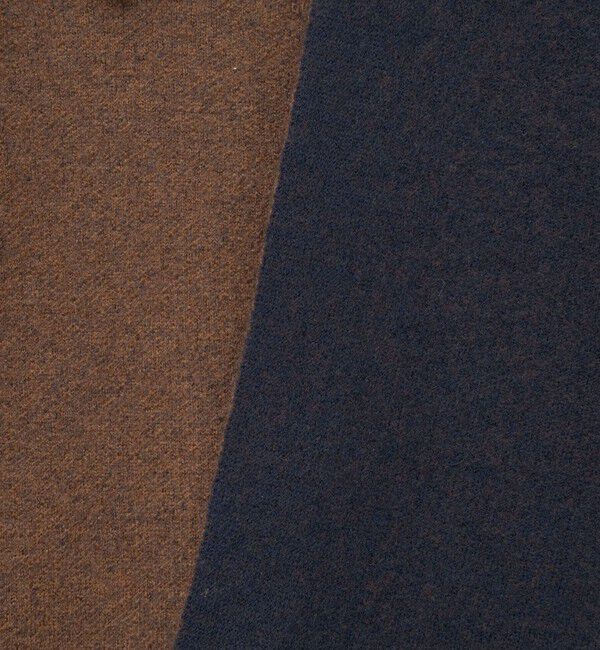 Rie Miller「バイカラー強縮ニットショール」|ニット・セーター|