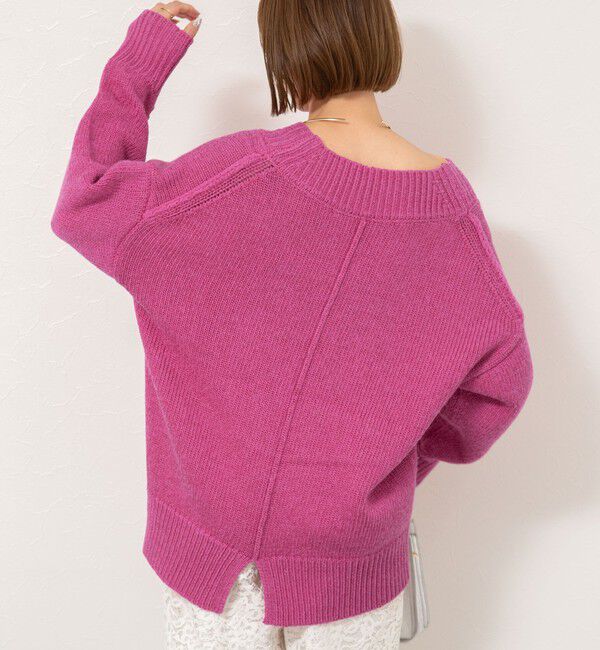 NOLLEY'S sophi「ブライト紡毛Vネックプルオーバー」|ニット・セーター|