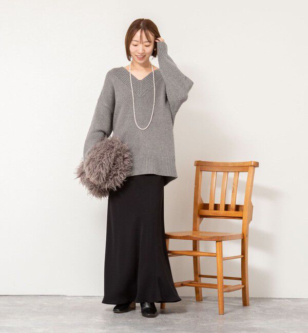 NOLLEY'S sophi「ブライト紡毛Vネックプルオーバー」|ニット・セーター|