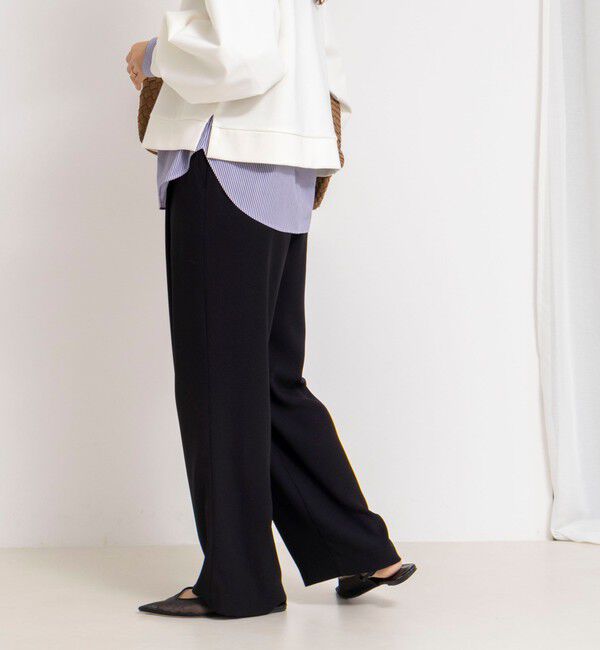 NOLLEY'S「《セットアップ対応》ウォッシャブルストレッチジョーゼットイージーワイドパンツ」|その他|
