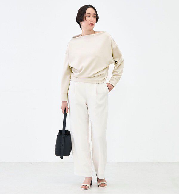 NOLLEY'S sophi「《セットアップ対応》ウォッシャブルボートネックライトダンボールプルオーバー」|Tシャツ・カットソー|