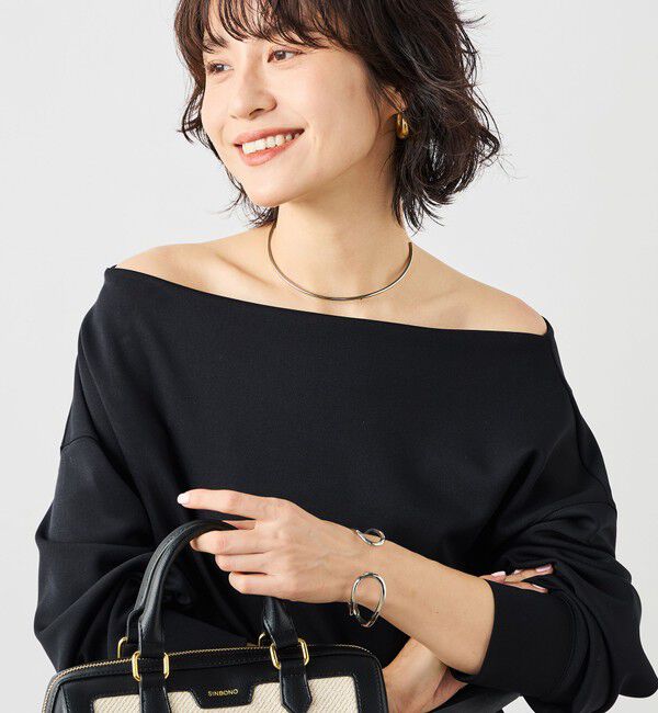 NOLLEY'S sophi「《セットアップ対応》ウォッシャブルボートネックライトダンボールプルオーバー」|Tシャツ・カットソー|