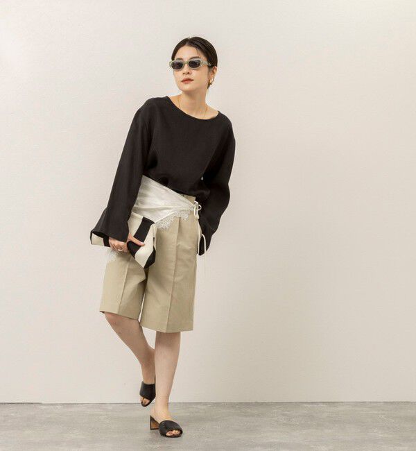 MAQWEL「《セットアップ対応》【MAQWEL/マクウェル】ウォッシャブルサテンTブラウス」|シャツ・ブラウス|