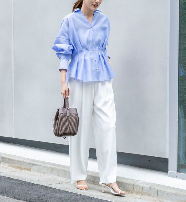 NOLLEY'S「《セットアップ対応》ウォッシャブルイージーツイルセミワイドパンツ」|その他|