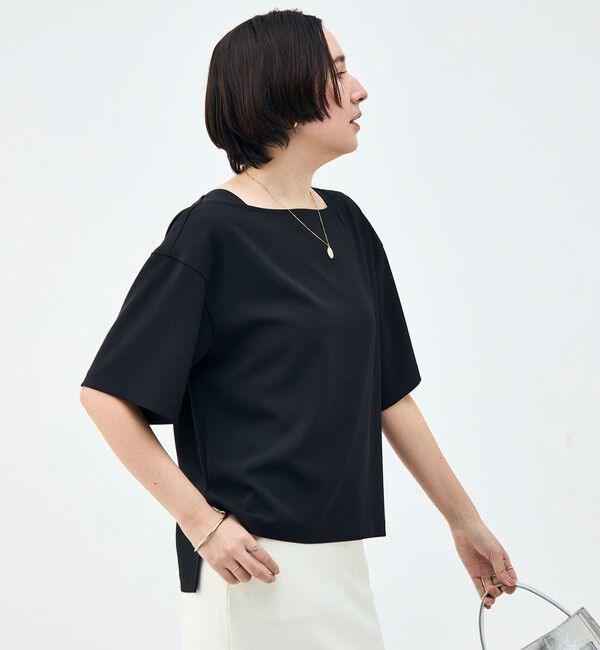 NOLLEY'S「《セットアップ対応》ウォッシャブルイージーツイルTブラウス」|シャツ・ブラウス|