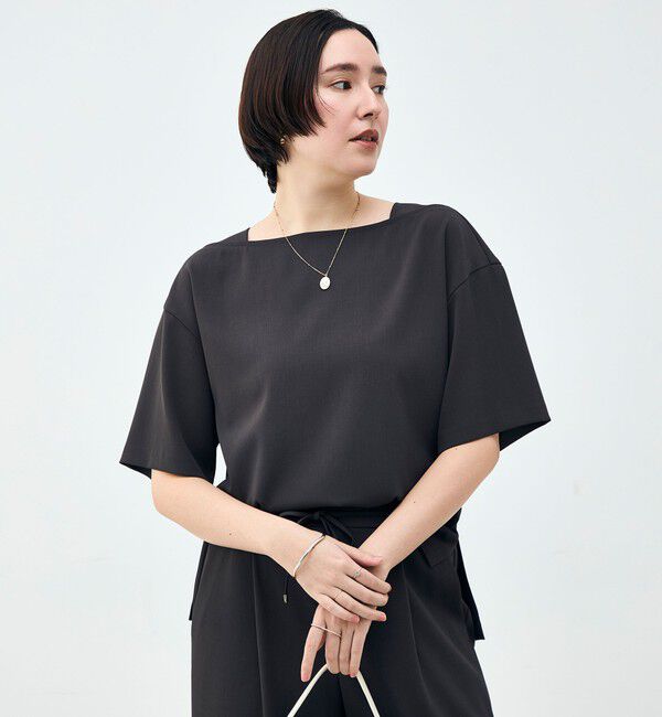 NOLLEY'S「《セットアップ対応》ウォッシャブルイージーツイルTブラウス」|シャツ・ブラウス|